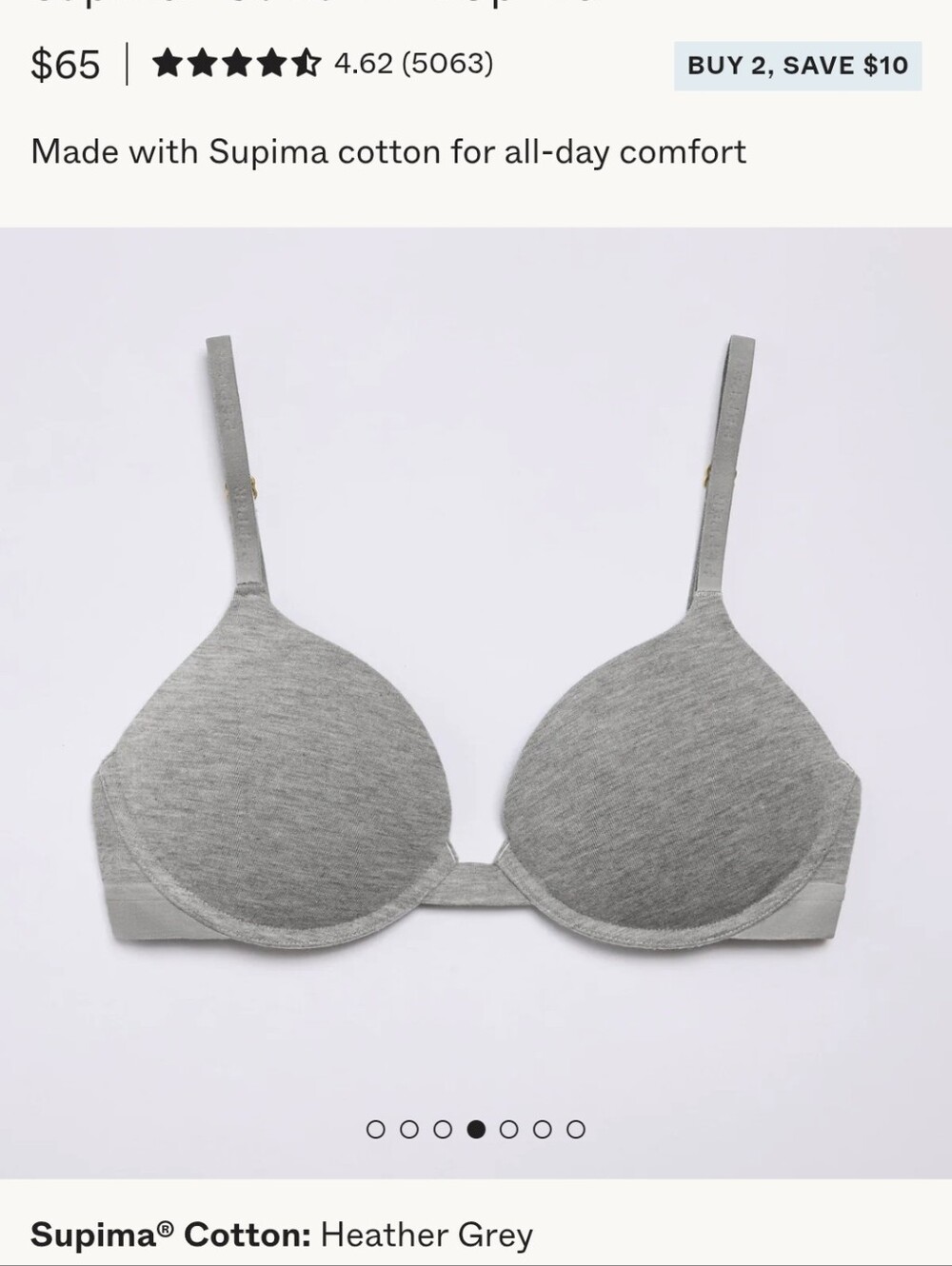 Pepper Supima Cotton Lift Up Bra